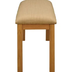 vidaXL Eetbank 95 x 32 x 45 cm Massief Eikenhout Beige