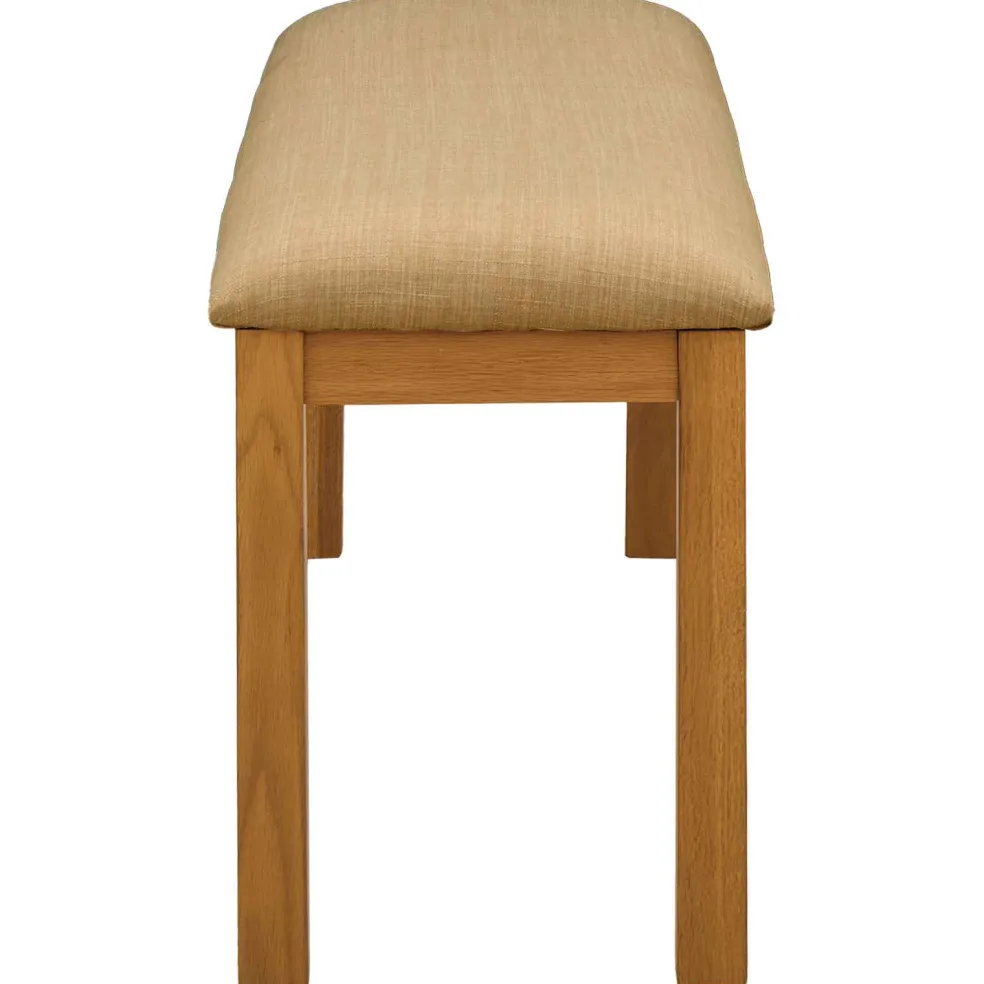 vidaXL Eetbank 95 x 32 x 45 cm Massief Eikenhout Beige