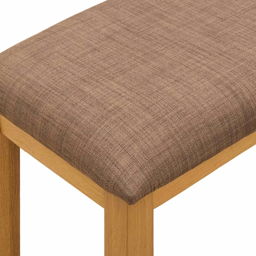 vidaXL Eetbank 95 x 32 x 45 cm Massief Eikenhout Grijs