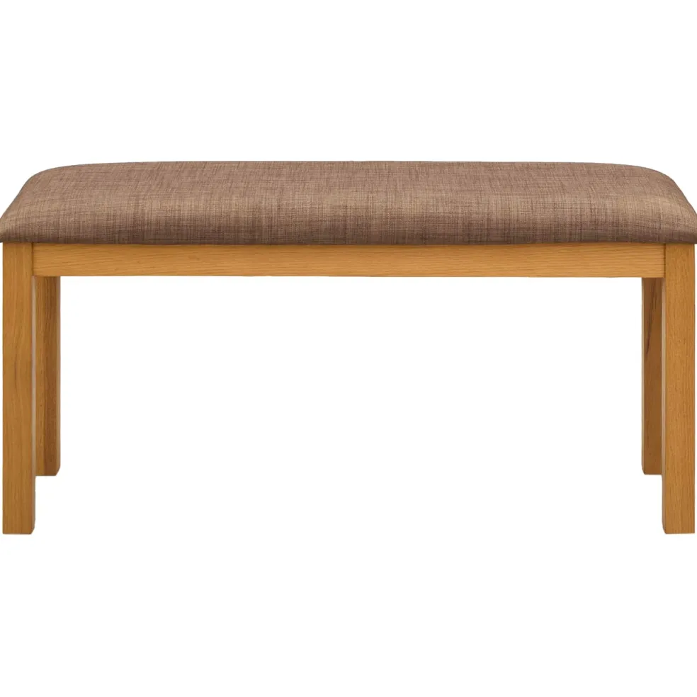 vidaXL Eetbank 95 x 32 x 45 cm Massief Eikenhout Grijs