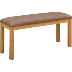 vidaXL Eetbank 95 x 32 x 45 cm Massief Eikenhout Grijs
