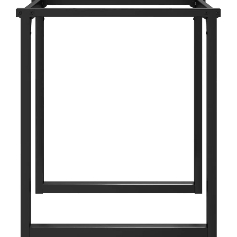 vidaXL Eetfelpoten O-frame 70x70x73 cm staal