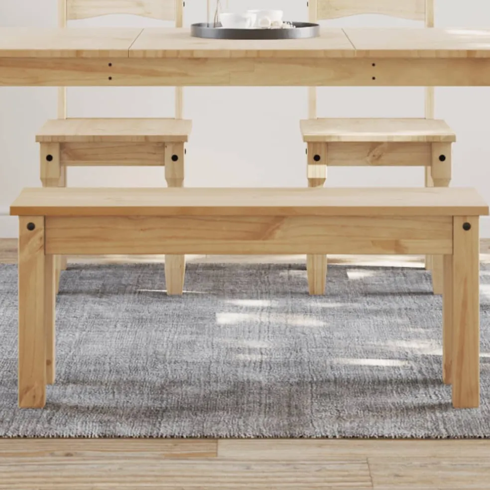 vidaXL Eetkamerbank Panama 105x30x45 cm massief grenenhout