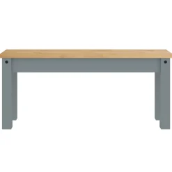 vidaXL Eetkamerbank Panama 105x30x45 cm massief grenenhout grijs