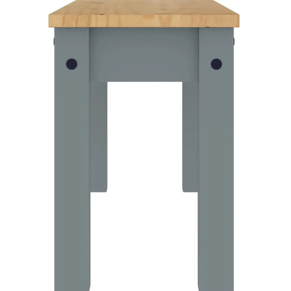 vidaXL Eetkamerbank Panama 105x30x45 cm massief grenenhout grijs