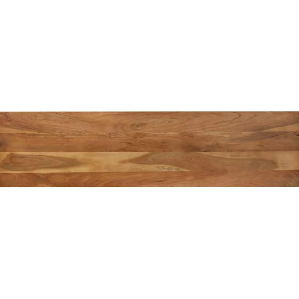 vidaXL Eetkamerbank 160x40x45 cm massief acaciahout en staal