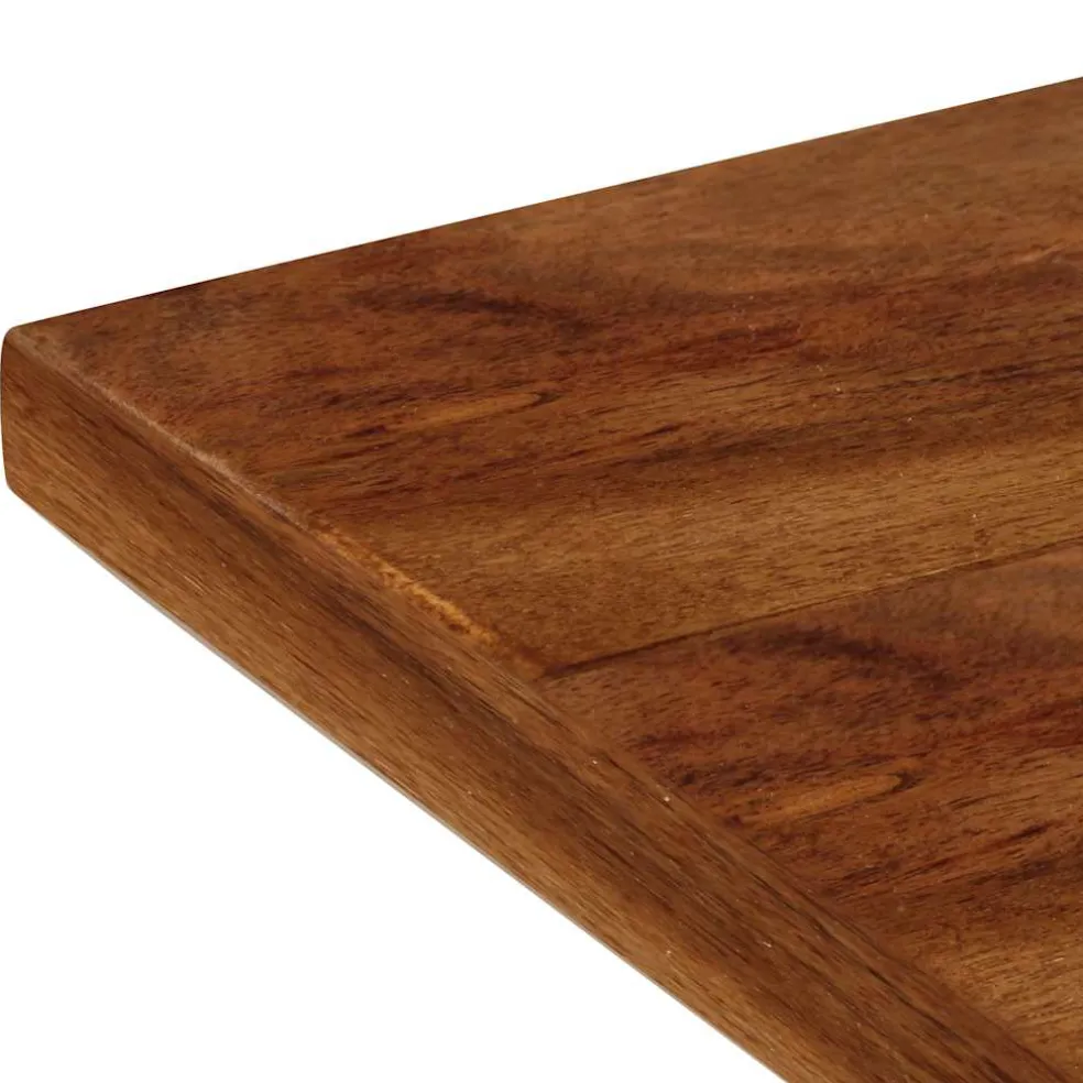 vidaXL Eetkamerbank 160x40x45 cm massief acaciahout en staal