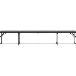 vidaXL Eetkamerbank 248x32x45 cm staal en stof donkergrijs