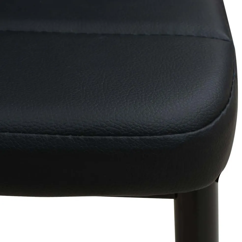 vidaXL Eetkamerset tafel en stoel zwart 5-delig