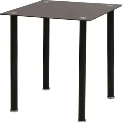 vidaXL Eetkamerset tafel en stoel zwart 5-delig