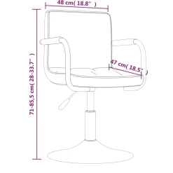 vidaXL Eetkamerstoelen draaibaar 2 st fluweel donkergrijs