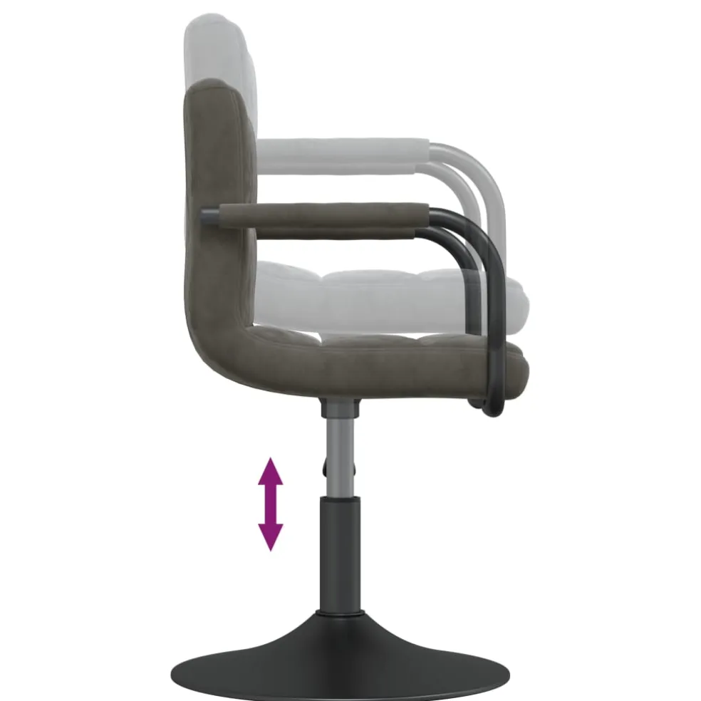 vidaXL Eetkamerstoelen draaibaar 2 st fluweel donkergrijs