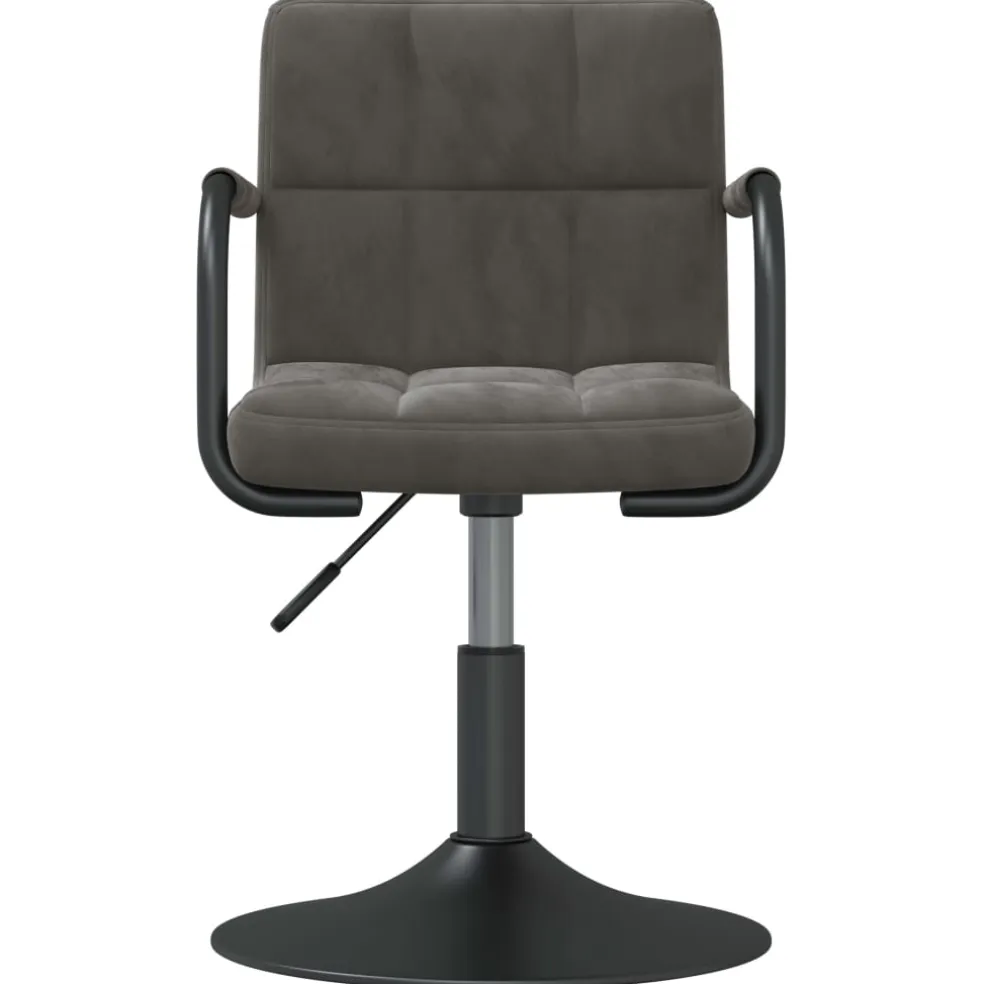 vidaXL Eetkamerstoelen draaibaar 2 st fluweel donkergrijs