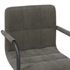 vidaXL Eetkamerstoelen draaibaar 2 st fluweel donkergrijs