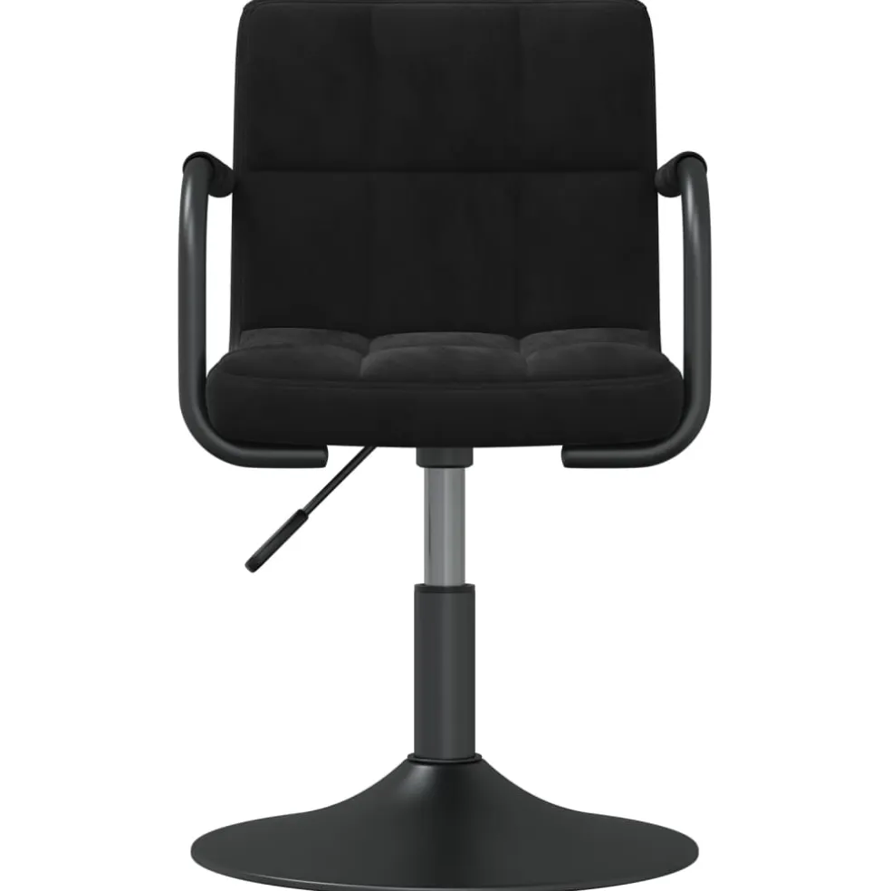 vidaXL Eetkamerstoelen draaibaar 2 st fluweel zwart