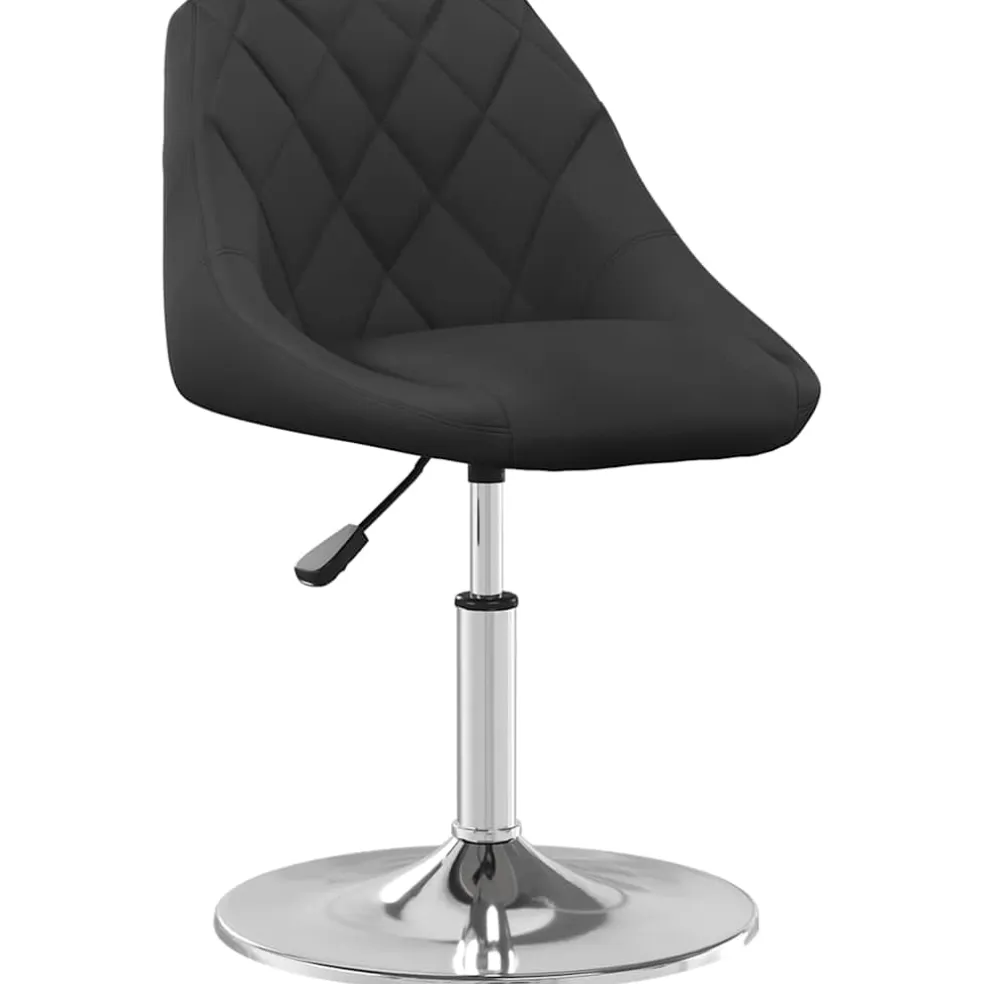 vidaXL Eetkamerstoelen draaibaar 2 st fluweel zwart
