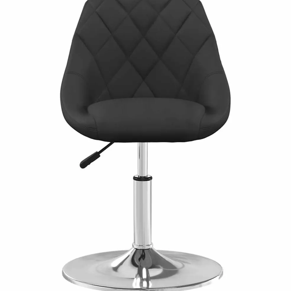vidaXL Eetkamerstoelen draaibaar 2 st fluweel zwart