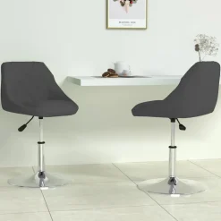 vidaXL Eetkamerstoelen draaibaar 2 st fluweel zwart