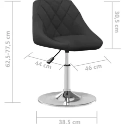 vidaXL Eetkamerstoelen draaibaar 2 st fluweel zwart