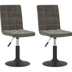 vidaXL Eetkamerstoelen draaibaar 2 st fluweel donkergrijs