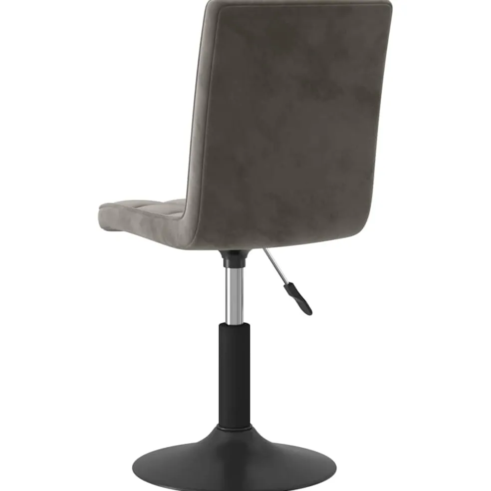 vidaXL Eetkamerstoelen draaibaar 2 st fluweel donkergrijs