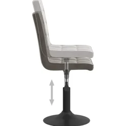 vidaXL Eetkamerstoelen draaibaar 2 st fluweel donkergrijs
