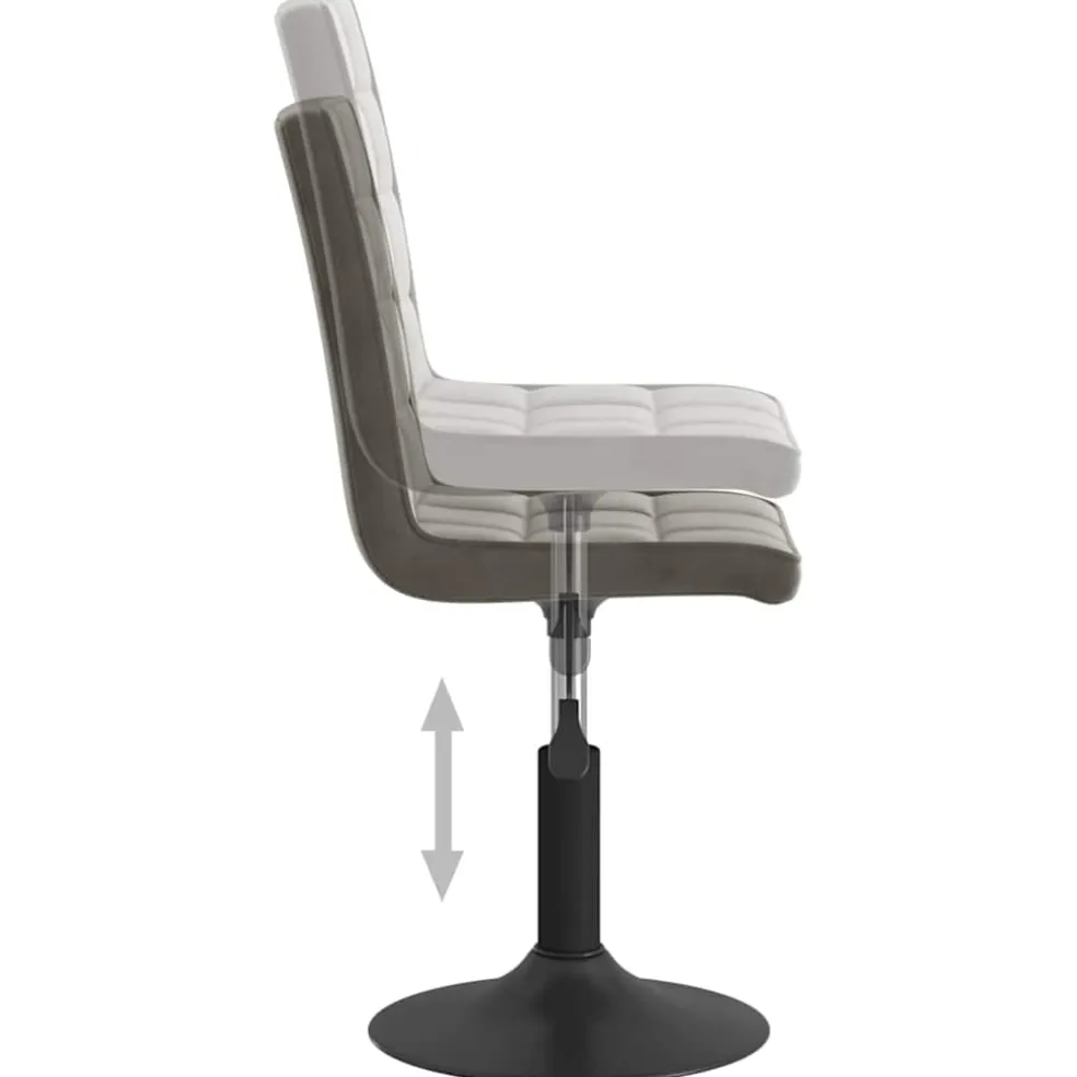 vidaXL Eetkamerstoelen draaibaar 2 st fluweel donkergrijs