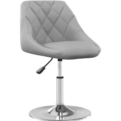 vidaXL Eetkamerstoelen draaibaar 2 st fluweel lichtgrijs