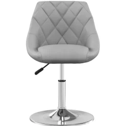 vidaXL Eetkamerstoelen draaibaar 2 st fluweel lichtgrijs