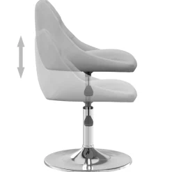 vidaXL Eetkamerstoelen draaibaar 2 st fluweel lichtgrijs