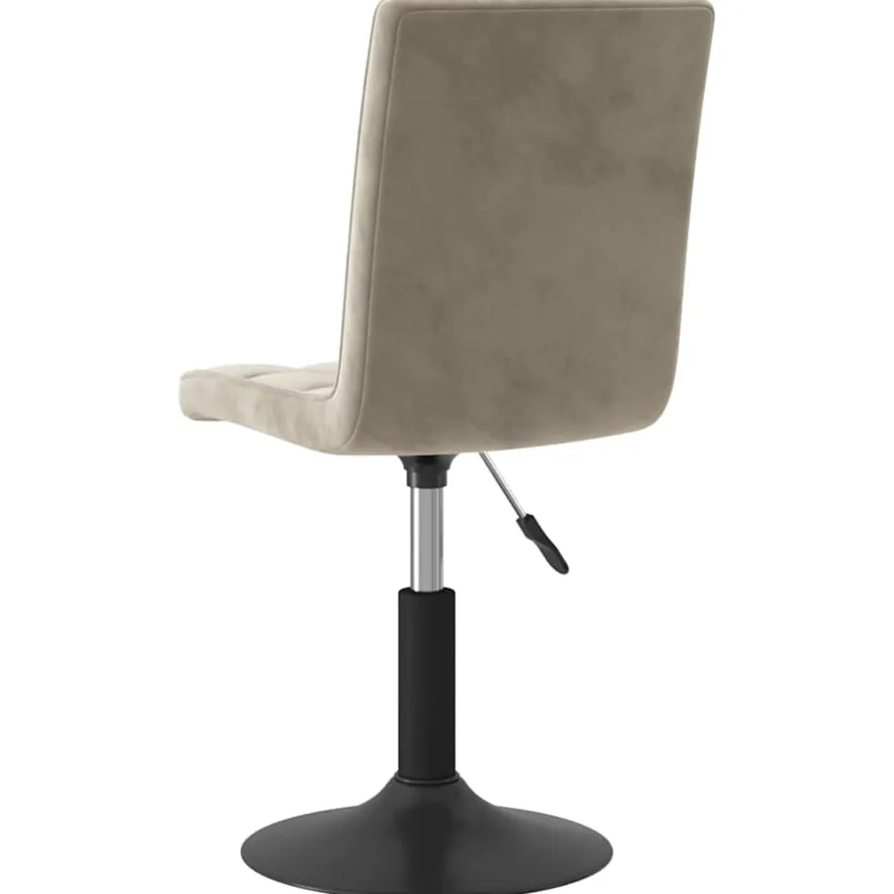 vidaXL Eetkamerstoelen draaibaar 2 st fluweel lichtgrijs