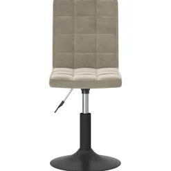 vidaXL Eetkamerstoelen draaibaar 2 st fluweel lichtgrijs