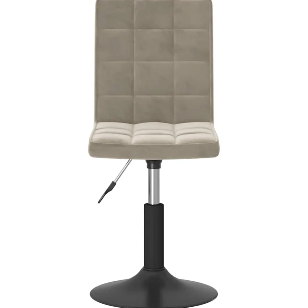 vidaXL Eetkamerstoelen draaibaar 2 st fluweel lichtgrijs