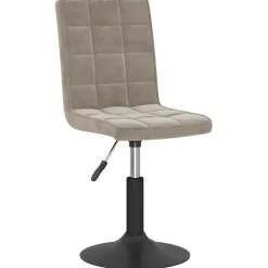 vidaXL Eetkamerstoelen draaibaar 2 st fluweel lichtgrijs