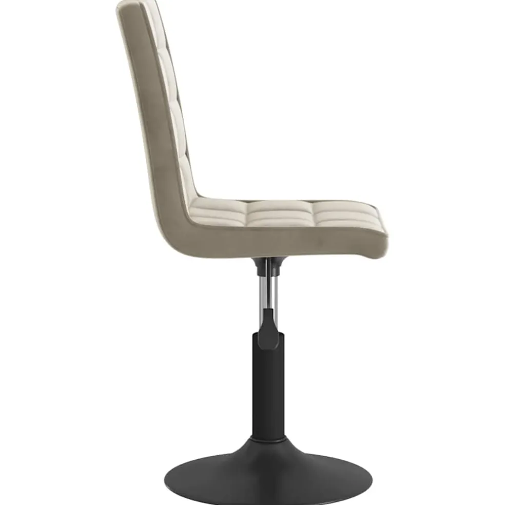 vidaXL Eetkamerstoelen draaibaar 2 st fluweel lichtgrijs