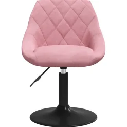 vidaXL Eetkamerstoelen draaibaar 2 st fluweel roze