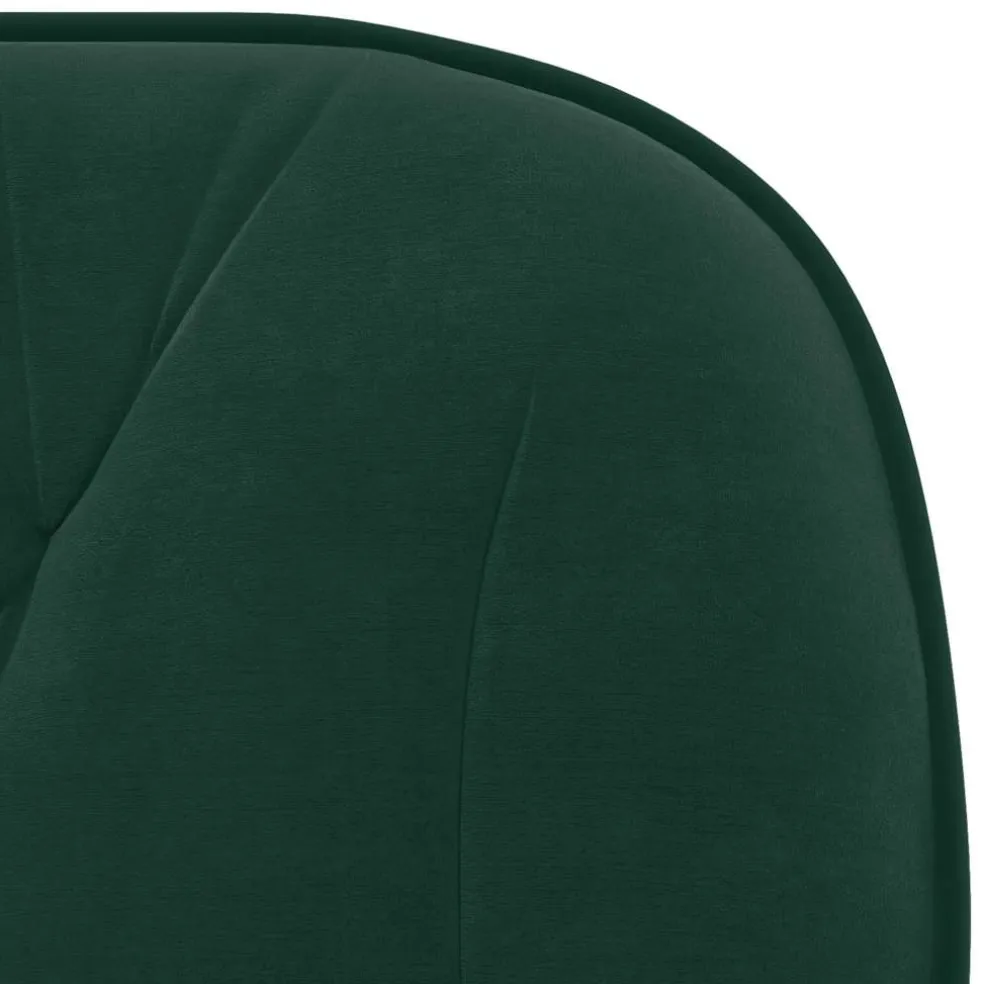 vidaXL Eetkamerstoelen draaibaar 2 st fluweel donkergroen