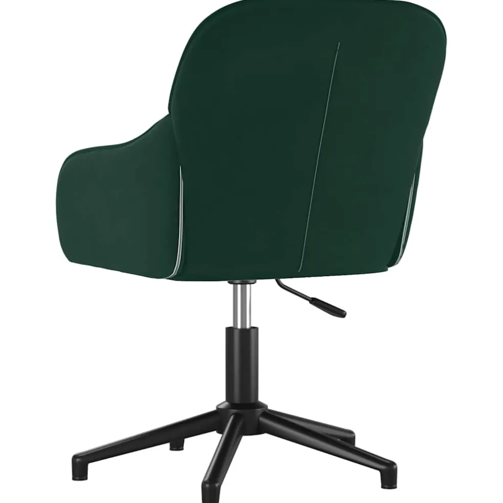 vidaXL Eetkamerstoelen draaibaar 2 st fluweel donkergroen