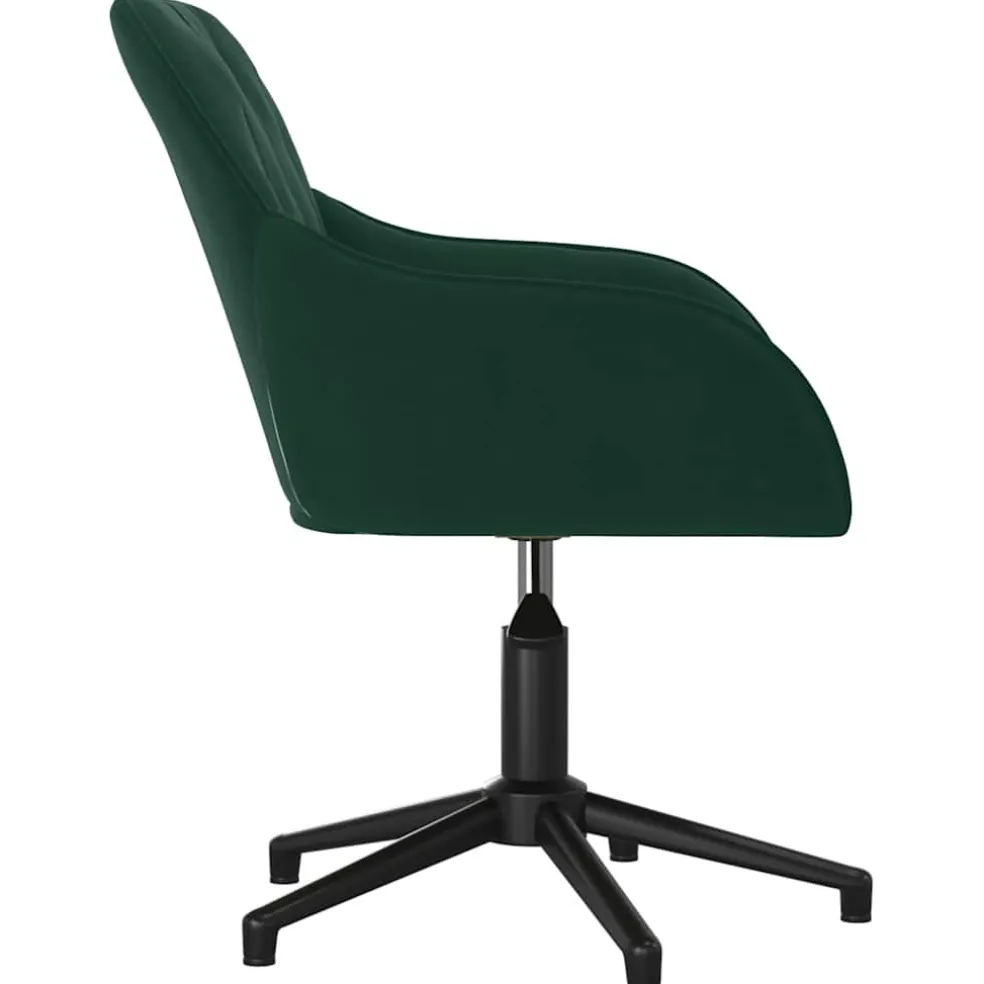 vidaXL Eetkamerstoelen draaibaar 2 st fluweel donkergroen