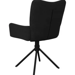 vidaXL Eetkamerstoelen draaibaar 2 st fluweel zwart