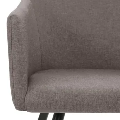 vidaXL Eetkamerstoelen draaibaar 2 st stof taupe