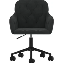 vidaXL Eetkamerstoelen draaibaar 2 st fluweel zwart