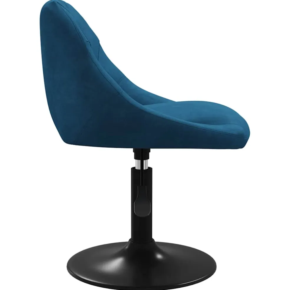 vidaXL Eetkamerstoelen draaibaar 2 st fluweel blauw