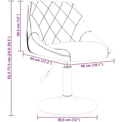 vidaXL Eetkamerstoelen draaibaar 2 st fluweel blauw
