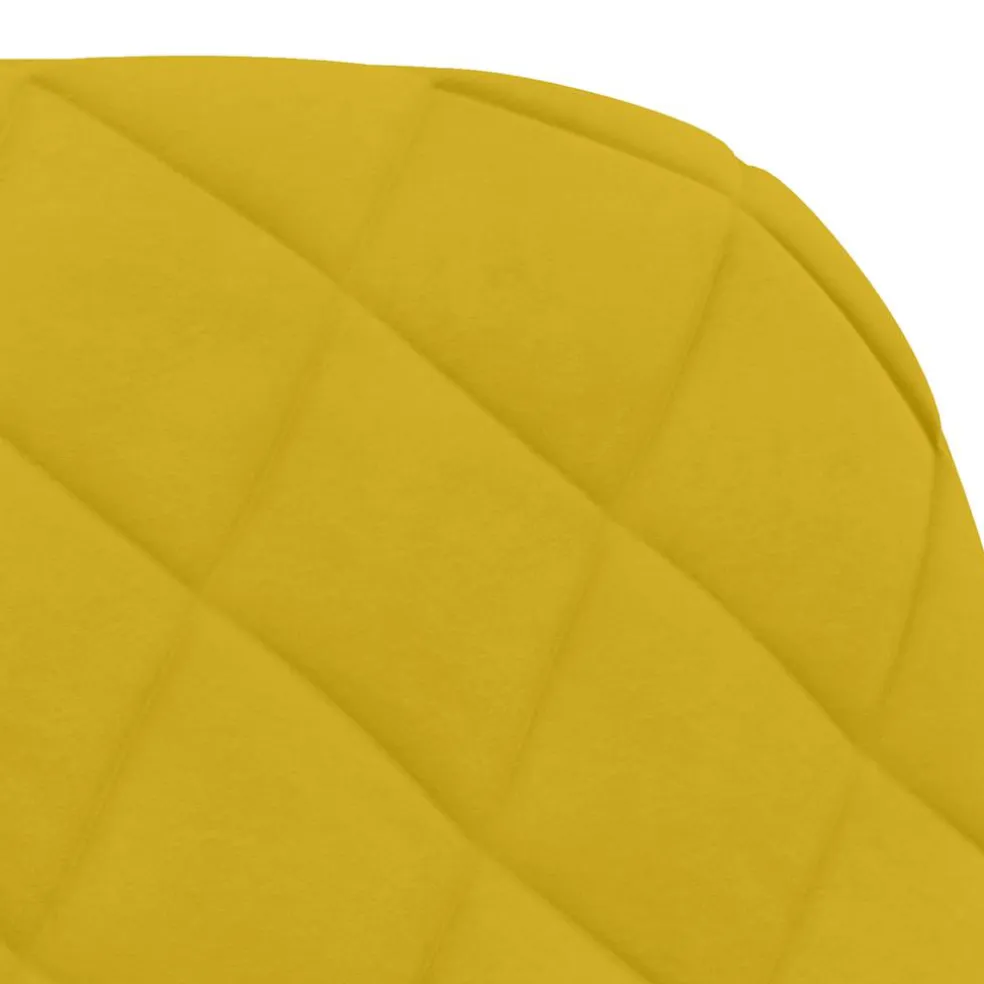 vidaXL Eetkamerstoelen draaibaar 2 st fluweel geel