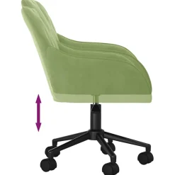 vidaXL Eetkamerstoelen draaibaar 2 st fluweel lichtgroen