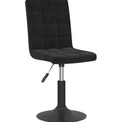 vidaXL Eetkamerstoelen draaibaar 2 st fluweel zwart