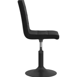 vidaXL Eetkamerstoelen draaibaar 2 st fluweel zwart
