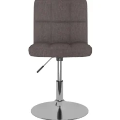 vidaXL Eetkamerstoelen draaibaar 2 st stof taupe