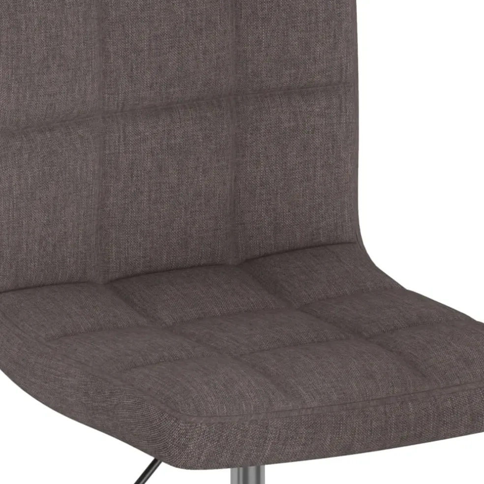 vidaXL Eetkamerstoelen draaibaar 2 st stof taupe
